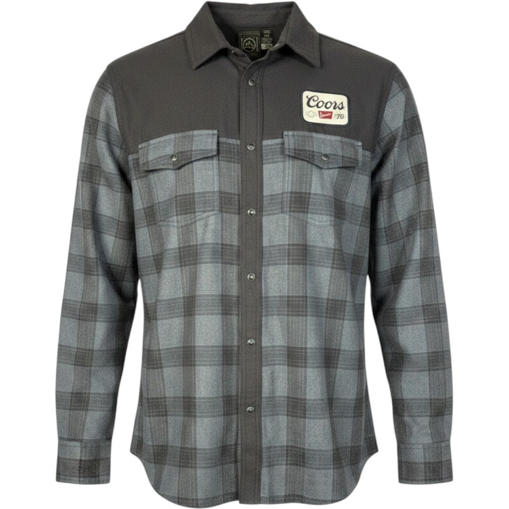 STORMTECH X Coors Light NWT Logan Thermal Long Sleeve Jacket Md Navy Plaid‎